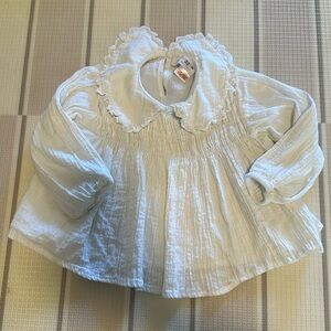 Zara 12-18 month White Peter Pan Collar Blouse